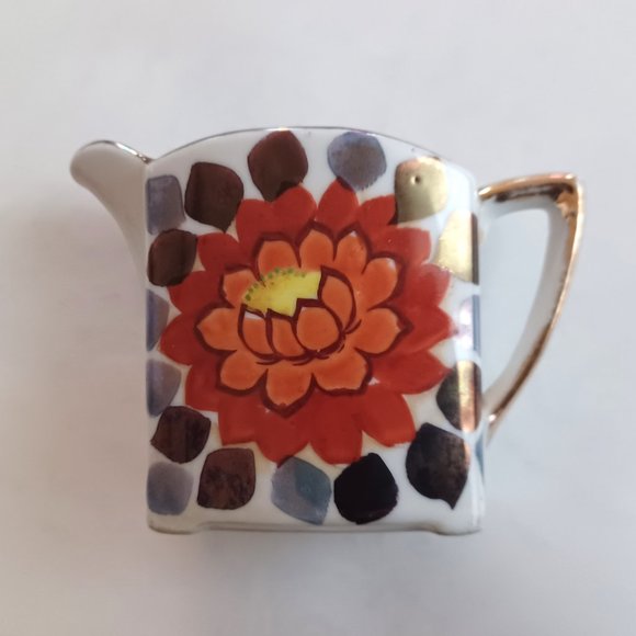 Vintage Hand Painted Creamer and Sugar Bowl From Japan circa 1940s TT Takito - Picture 5 of 8